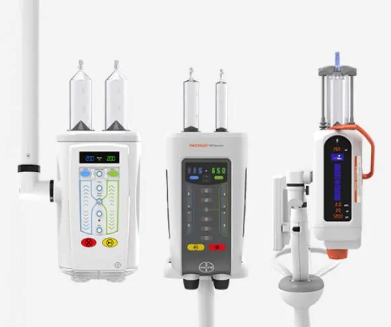 close up of three MEDRAD® injector