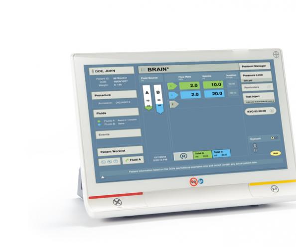 Monitor showing personalized dosing management software